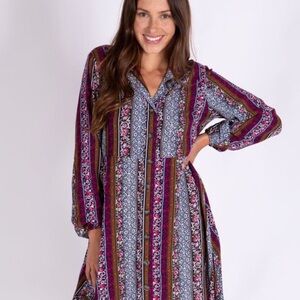 NATURAL LIFE Vibrant Long Sleeve Dress